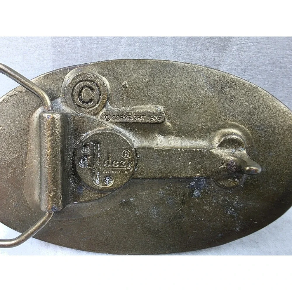 Vintage Duck‎ Belt Buckles Lot Of 2: 1978 Indiana Metal Craft 1975 Adezy Denver